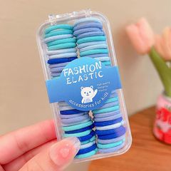 Cột tóc cho bé gái Combo 60 Dây thun vải buộc tóc kèm hộp nhựa nhiều màu hot giá rẻ