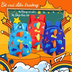 Balo Chống Đi Lạc Họa Tiết Khủng Long Ngộ Nghĩnh Dễ Thương Cho Bé