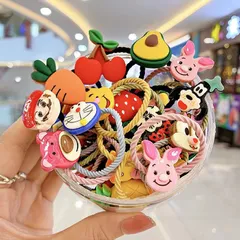 Dây buộc tóc cho bé gái Hộp 30 cột tóc nhiều họa tiết đáng yêu