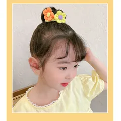Thun buộc tóc cho bé gái Set 6 dây cột tóc hình nơ, bông hoa nhiều màu đáng yêu