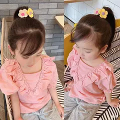 Thun buộc tóc cho bé gái Set 6 dây cột tóc hình nơ, bông hoa nhiều màu đáng yêu