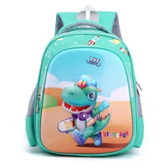 Balo cho bé đi mẫu giáo 3-5 tuổi mặt nhựa cứng in nổi 3D hình Người Nhện Siêu Nhân Khủng Long