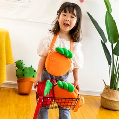 Túi Đeo Chéo Cho Bé Gái Hình Cà Rốt, Trái Dâu siêu dễ thương