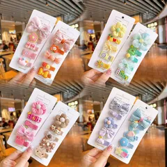 Kẹp Tóc Cho Bé Gái Bọc Vải Nhiều Màu Xinh Xắn Nhiều Mẫu Dễ Thương Set 5 cái