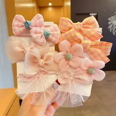Dây Cột Tóc Cho Bé Gái Set 10 Buộc Tóc Nơ Xinh Xắn