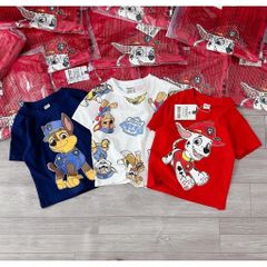 Áo thun bé trai PAW PATROL áo phông cho bé trai hình Chú Chó Cứu Hộ đáng yêu chất cotton 100%
