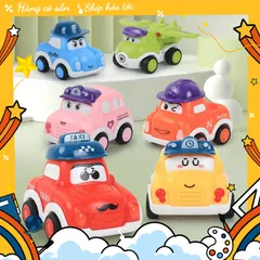 Bộ 6 Xe Hơi Đồ Chơi Mini có Dây Cót Hoạt Hình Dễ Thương Cho Bé