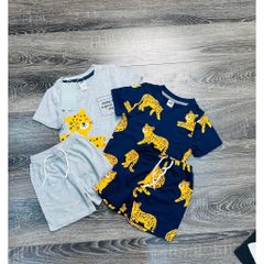 SET 2 Bộ quần áo in hình con Báo chất cotton 100% mềm mát siêu đẹp