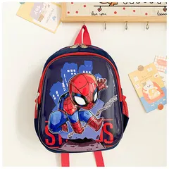 Balo mini kích thước nhỏ cho bé đi mẫu giáo 3-5 tuổi mặt nhựa cứng 3D hình Người Nhện Siêu Nhân