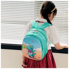 Balo mini kích thước nhỏ cho bé đi mẫu giáo 3-5 tuổi mặt nhựa cứng 3D hình Người Nhện Siêu Nhân