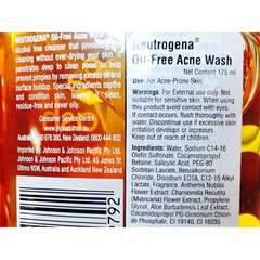 Sữa rửa mặt giảm mụn Neutrogena Oil Free Acne Wash 175ml  240759