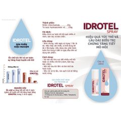 Xịt Ngăn Tiết Mồ Hôi Idrotel - Hiệu Quả Cho Tay, Chân, Nách 100ml - Giải Pháp Chống Đổ Mồ Hôi Nhanh Chóng