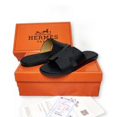 Dép Da Nam Hermes Cao Cấp Đế Cao Su Đúc - Phong Cách Sang Trọng và Tiện Nghi, Đầu Tư Đẳng Cấp cho Phái Mạnh