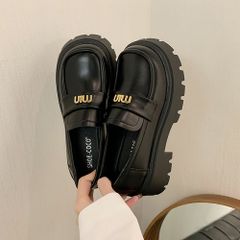 Giày Đốc Nữ MIUMIU Signature Da Mờ 5cm - Giày Lười Nữ Đế Eva Siêu Nhẹ, Phong Cách Thời Trang Hot Trend