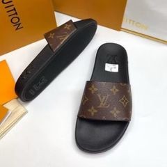 Dép Quai Ngang Louis Vuitton Monogram Cao Su Êm Ái - Dép Nam Xu Hướng Thời Trang Cool Ngầu, Hộp Sang Trọng, Size 38-43