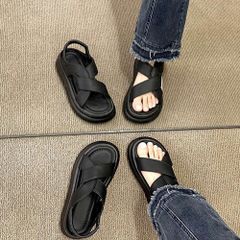 Dép Sandal Nữ Quai Chéo N12 Đế Eva Tăng Chiều Cao 5cm - Kiểu Dáng Basic Hot Trend, Phong Cách Thời Trang Đẹp, Đủ Size