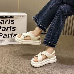 Dép Sandal Nữ Quai Chéo N12 Đế Eva Tăng Chiều Cao 5cm - Kiểu Dáng Basic Hot Trend, Phong Cách Thời Trang Đẹp, Đủ Size