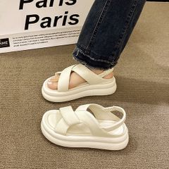 Dép Sandal Nữ Quai Chéo N12 Đế Eva Tăng Chiều Cao 5cm - Kiểu Dáng Basic Hot Trend, Phong Cách Thời Trang Đẹp, Đủ Size