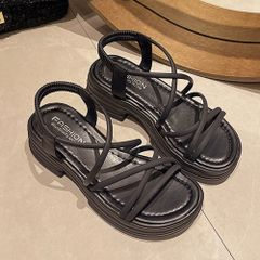 Dép Sandal Nữ Dây Da N211 Đế Eva 5cm Siêu Nhẹ - Kiểu Dáng Basic Thời Trang, Hàng Chất Lượng Cao, Hot Trend 2023