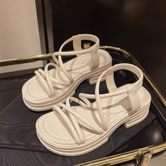 Dép Sandal Nữ Dây Da N211 Đế Eva 5cm Siêu Nhẹ - Kiểu Dáng Basic Thời Trang, Hàng Chất Lượng Cao, Hot Trend 2023