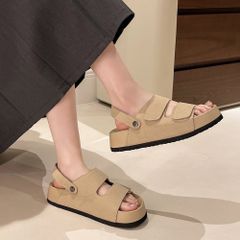 Dép Sandal Nữ Da Lộn Quai Hậu Siêu Nhẹ Đế Eva - Phong Cách Basic Xu Hướng Thời Trang Mùa Hè 2023