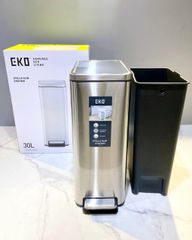 Thùng Rác Chống Bám Vân Tay EKO Stella Slim Step 30L - Thùng Rác Inox Cao Cấp, Thiết Kế Sang Trọng, Chống Mùi Hôi, Tháo Lắp Dễ Dàng