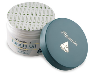 Kem Dưỡng Thể Vitaustralia Lanolin Oil Cream 250g - Dầu Cừu và Vitamin E Cho Da Mềm Mại, Chống Khô Da