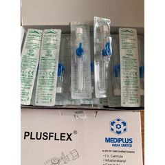 Kim Luồn Tĩnh Mạch PLUSFLEX 22G - Hộp 100 Cái, Sắc Nhọn, Siêu Mỏng, Dễ Tiêm - Thiết Bị Y Tế Chất Lượng Cao