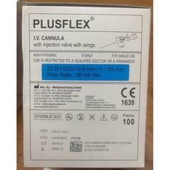 Kim Luồn Tĩnh Mạch PLUSFLEX 22G - Hộp 100 Cái, Sắc Nhọn, Siêu Mỏng, Dễ Tiêm - Thiết Bị Y Tế Chất Lượng Cao