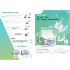 Đầu Kim Tiêm Insulin ACCU-CHEK FINE 4mm, 5mm - Kim Bánh Ú Dùng Cho Bút Tiêm Novofine, Lantus, Hỗ Trợ Tiểu Đường