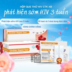 Que Test Nhanh HIV 1/2 Ab Plus Combo OnSite - Hộp 30 Test CTK Biotech, Xét Nghiệm Miễn Dịch Phát Hiện Kháng Thể HIV