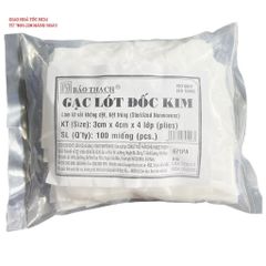Băng gạc lót Đốc Kim 3cmx4cm 4 lớp - Sản phẩm chăm sóc vết thương tin cậy, 50 gói x 2 miếng - Dùng cho xét nghiệm tại nhà, an toàn & hiệu quả