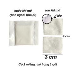 Băng gạc lót Đốc Kim 3cmx4cm 4 lớp - Sản phẩm chăm sóc vết thương tin cậy, 50 gói x 2 miếng - Dùng cho xét nghiệm tại nhà, an toàn & hiệu quả