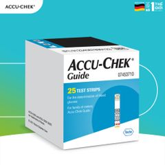 Que Thử Đường Huyết ACCU-CHEK Guide Hộp 25 Que - Độ Chính Xác ISO 15197:2013 - Thiết Kế Thông Minh, Dễ Lấy Que Thử