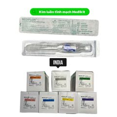 Hộp 100 Cây Kim Luồn Tĩnh Mạch Mediflon 14G-26G - Thiết Bị Y Tế An Toàn Có Cánh Bướm Và Cổng Bơm Thuốc