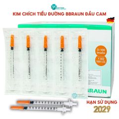Bơm Tiêm Insulin Braun Omnican 1Ml/100IU Đầu Cam - Thiết Bị Y Tế Không Đau Cho Người Tiểu Đường