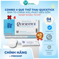 Combo 4 Que Thử Thai Quickstick - Chính Hãng Phát Hiện Thai Sớm, Xuất Xứ USA, Độ Tin Cậy 99%