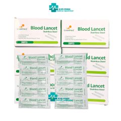 Kim Lấy Máu Lancet Greetmed Hộp 200 Cái - Kim Chích Vô Trùng Cho Xét Nghiệm & Spa, An Toàn và Tiện Lợi