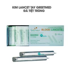 Kim Lấy Máu Lancet Greetmed Hộp 200 Cái - Kim Chích Vô Trùng Cho Xét Nghiệm & Spa, An Toàn và Tiện Lợi
