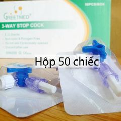 Khóa Ba Chạc Y Tế Greetmed - Bộ 50 Chiếc Dụng Cụ Mix Tinh Chất An Toàn, Đạt Tiêu Chuẩn ISO, Không Độc Tố