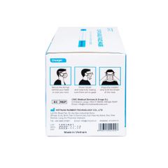 Khẩu Trang Y Tế Safefit 3 Lớp - Hộp 50 Chiếc Màu Xanh/Trắng, Quai Vải Mềm Không Đau Tai, Bảo Vệ Khuẩn và Bụi