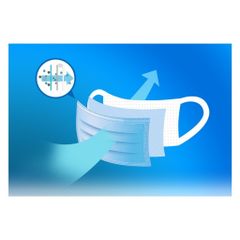 Khẩu Trang Y Tế Safefit 3 Lớp - Hộp 50 Chiếc Màu Xanh/Trắng, Quai Vải Mềm Không Đau Tai, Bảo Vệ Khuẩn và Bụi