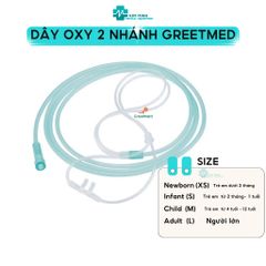 Dây Thở Oxy 2 Nhánh GREETMED - Thiết Bị Y Tế An Toàn Cho Trẻ Em và Người Lớn - Duy Trì Nồng Độ Oxy Trong Máu