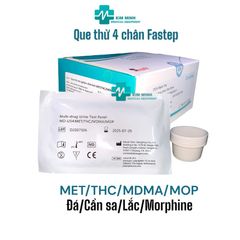 Que test thử ma túy 4 chân Fastep USA - Kiểm tra nhanh Amphetamine, THC, MDMA, Heroin - Hàng chính hãng, hạn sử dụng 2026