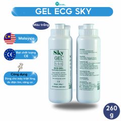 Gel điện tim SKY GEL - Gel siêu âm trắng an toàn cho máy điện tim, nâng cơ, triệt lông, không gây kích ứng da, chất lượng cao