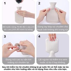 Túi Chườm Nóng Cao Su 2 Lít - Giúp Giảm Đau Hiệu Quả Cho Người Lớn & Trẻ Em - Thời Gian Giữ Nhiệt Lâu, An Toàn Khi Sử Dụng