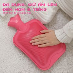 Túi Chườm Nóng Cao Su 2 Lít - Giúp Giảm Đau Hiệu Quả Cho Người Lớn & Trẻ Em - Thời Gian Giữ Nhiệt Lâu, An Toàn Khi Sử Dụng