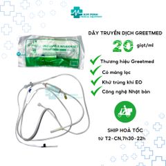 Dây truyền dịch kim cánh bướm Greetmed 22g - Thiết bị y tế an toàn, chính xác cho bệnh nhân truyền tĩnh mạch, dễ sử dụng, không độc hại
