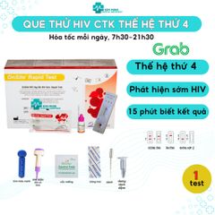 Que Test Nhanh HIV Combo AG/AB Thế Hệ Thứ 4 - Phát Hiện Sớm HIV Tại Nhà - Test Sàng Lọc An Toàn Từ Mỹ