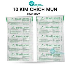 Kim Lấy Mụn Greetmed - Kim Chích Máu An Toàn và Tiệt Trùng, Dùng Trong Xét Nghiệm và Chăm Sóc Da, Lẻ 1 Cây